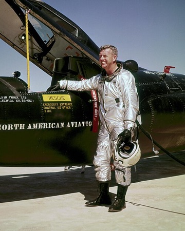 Joe Walker with X-15 No. 2, March 1961