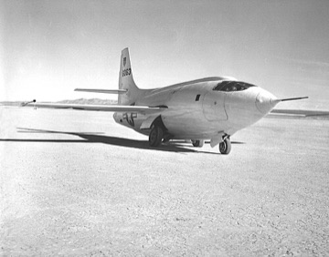A Bell X-1 on Rogers Dry Lake at Muroc, 1949