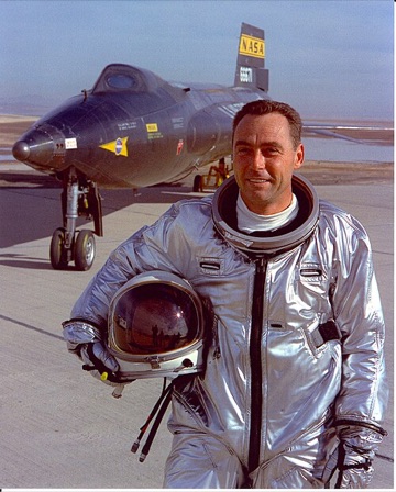 Pete Knight with an X-15 in the 1960s